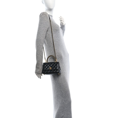 Chanel Calfskin Quilted Extra Mini Coco Handle Flap Black 2 of 11