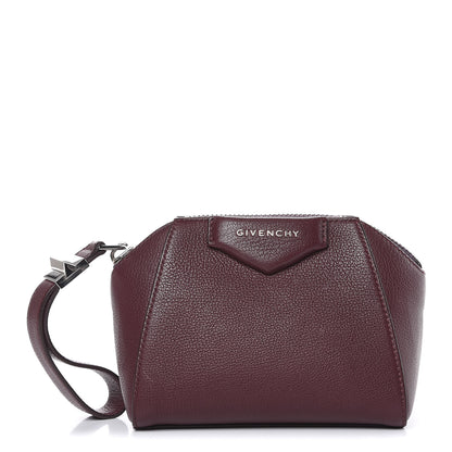 Givenchy Sugar Goatskin Small Antigona Beauty Wristlet Oxblood 1 of 11