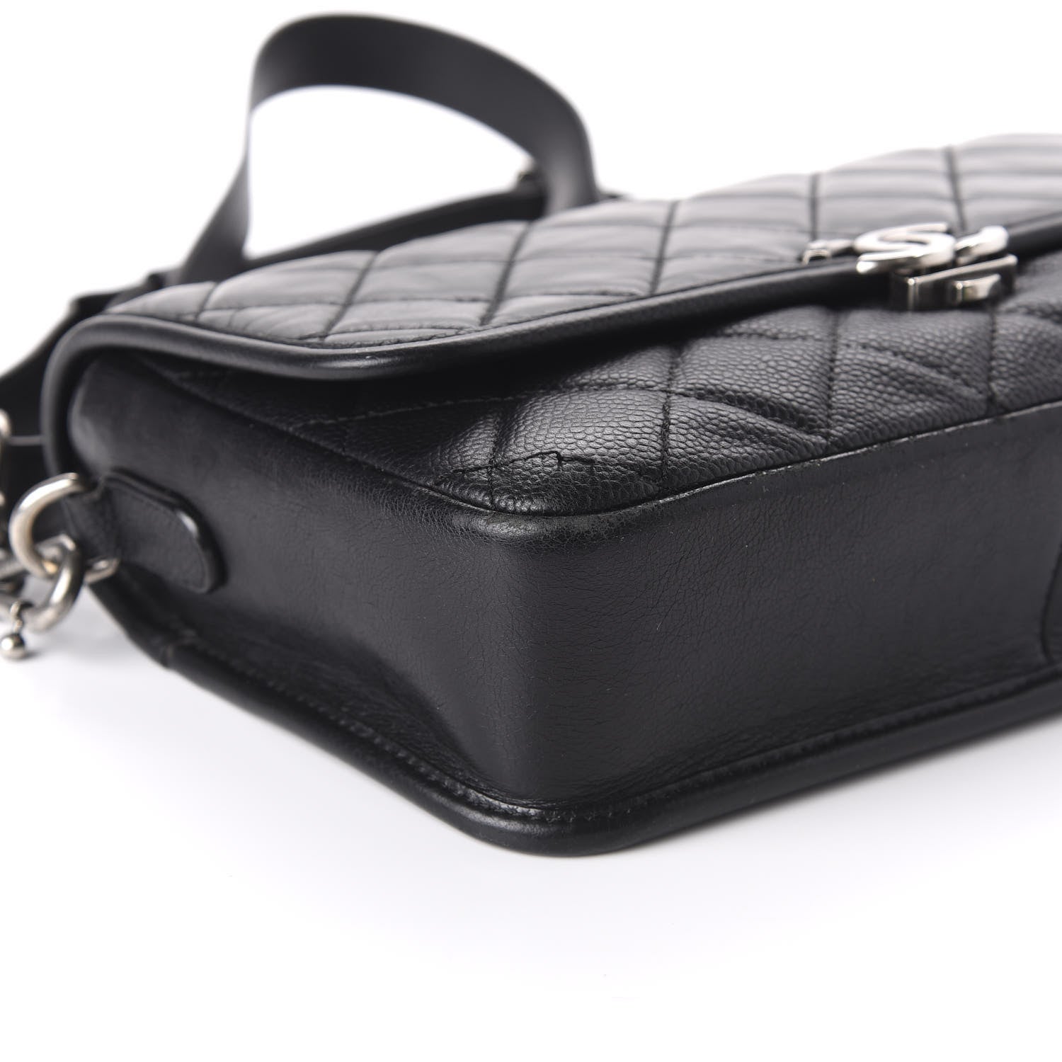 Chanel Caviar Iridescent Calfskin Quilted Medium Daily Carry Messenger Black 6 of 12