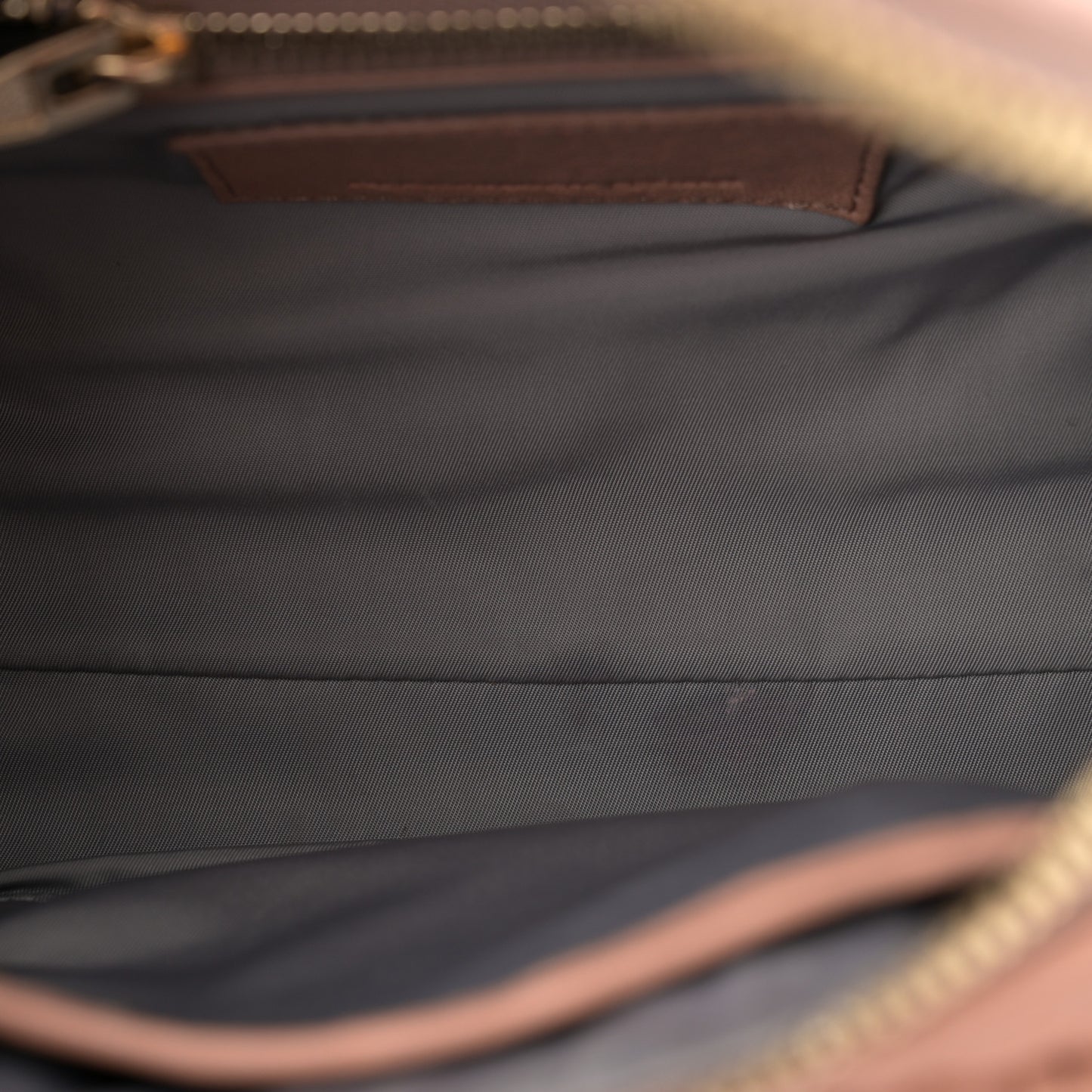 Pebbled Lambskin Mini Rockie Truffle Gold Hardware