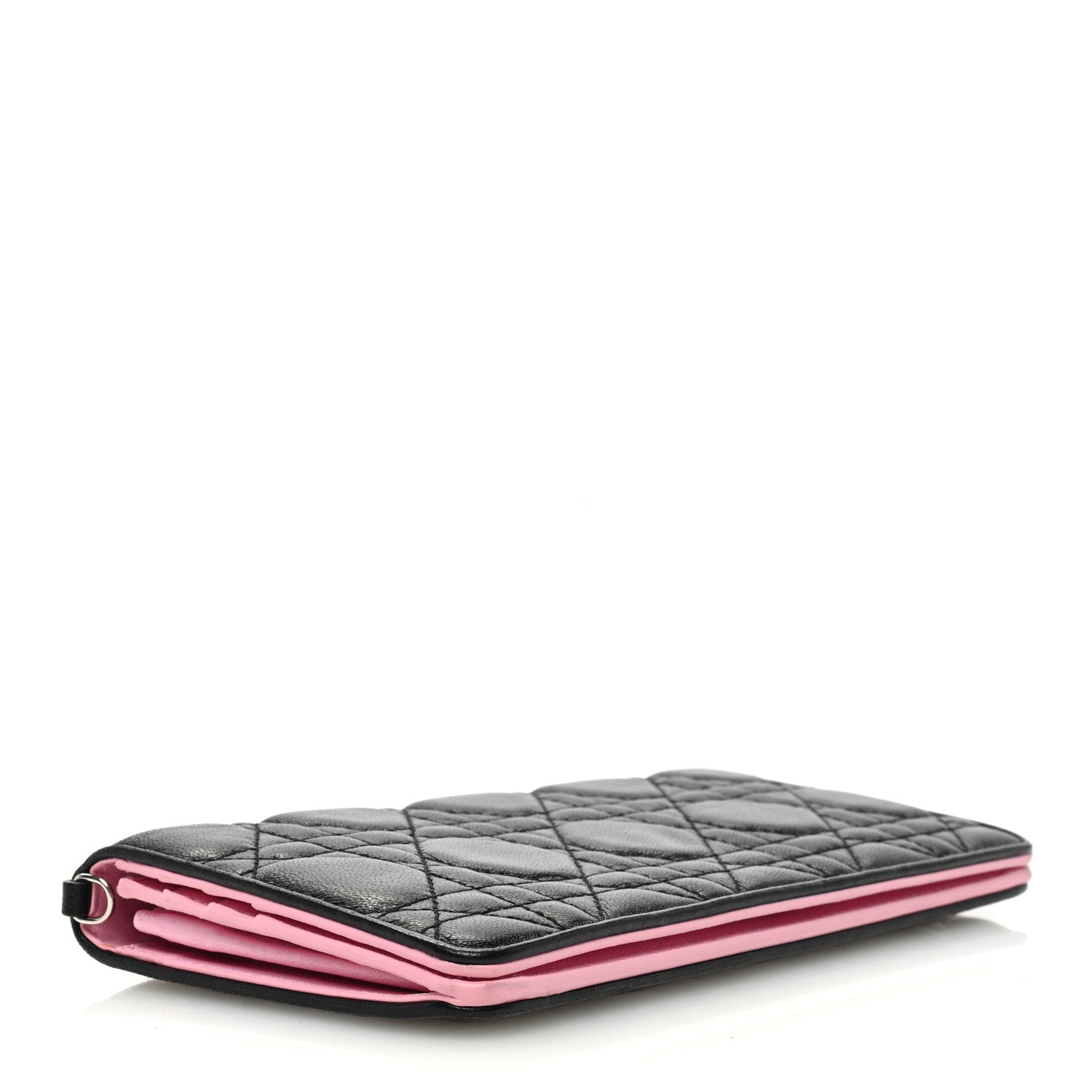 Christian Dior Lambskin Cannage Rendezvous Wallet Black 4 of 6
