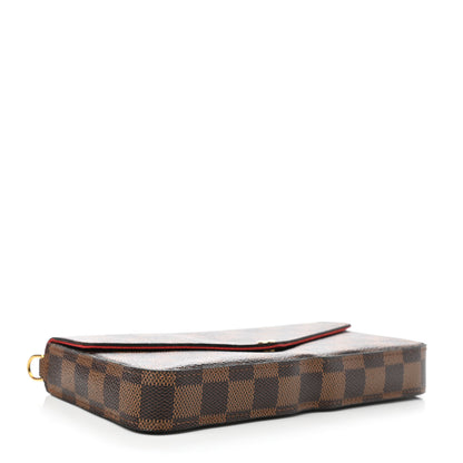 Louis Vuitton Damier Ebene Pochette Felicie Chain Wallet 4 of 8