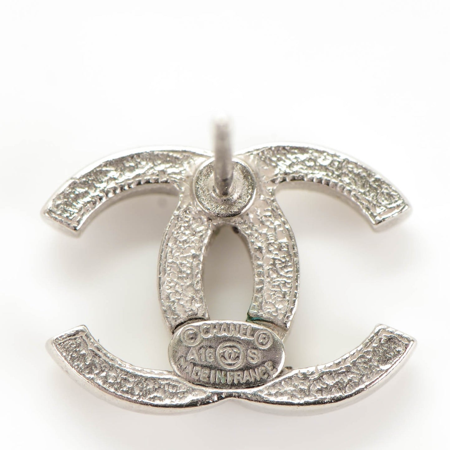 Crystal CC Earrings Silver