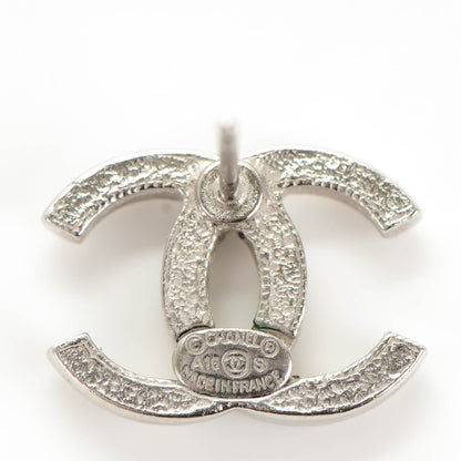 Chanel Crystal CC Earrings Silver 5 of 6