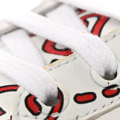 Gucci Calfskin GucciGhost Print Womens Ace Sneakers 39.5 White Hibiscus Red 11 of 16