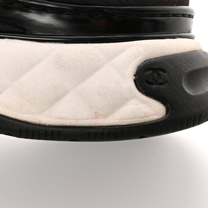 Chanel Fabric Suede Calfskin CC Sneakers 40 Gray 10 of 13