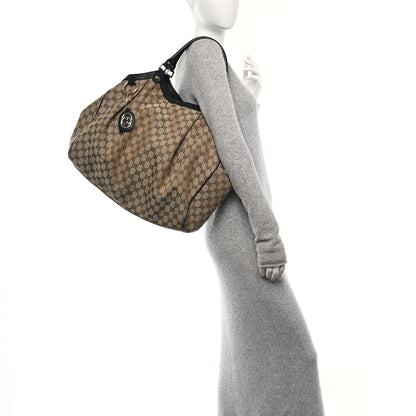 Gucci Monogram Large Sukey Tote Beige Ebony Black 2 of 11