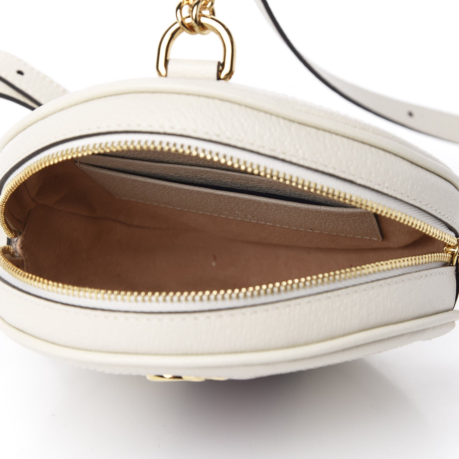 Gucci Textured Calfskin Web Mini Ophidia Round Backpack Mystic White 4 of 9