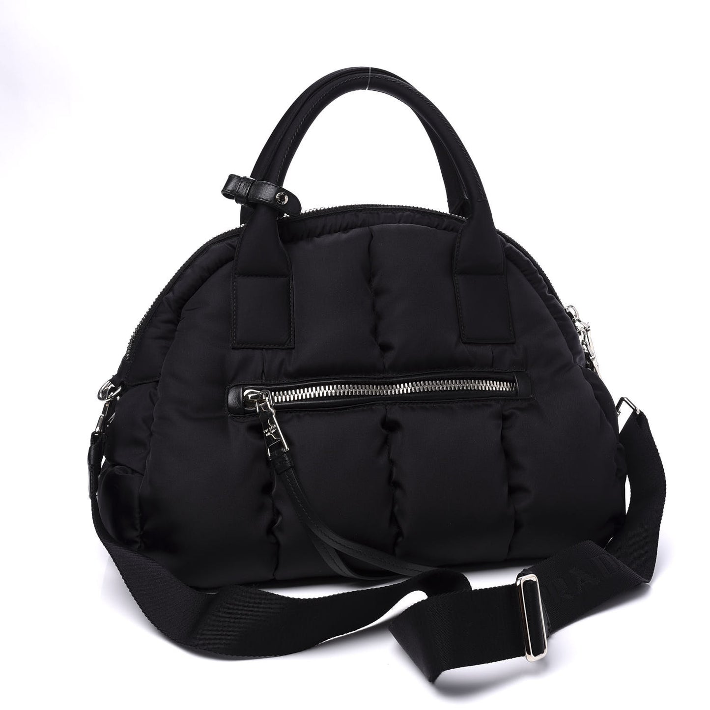 Tessuto Nylon Bomber Bag Black