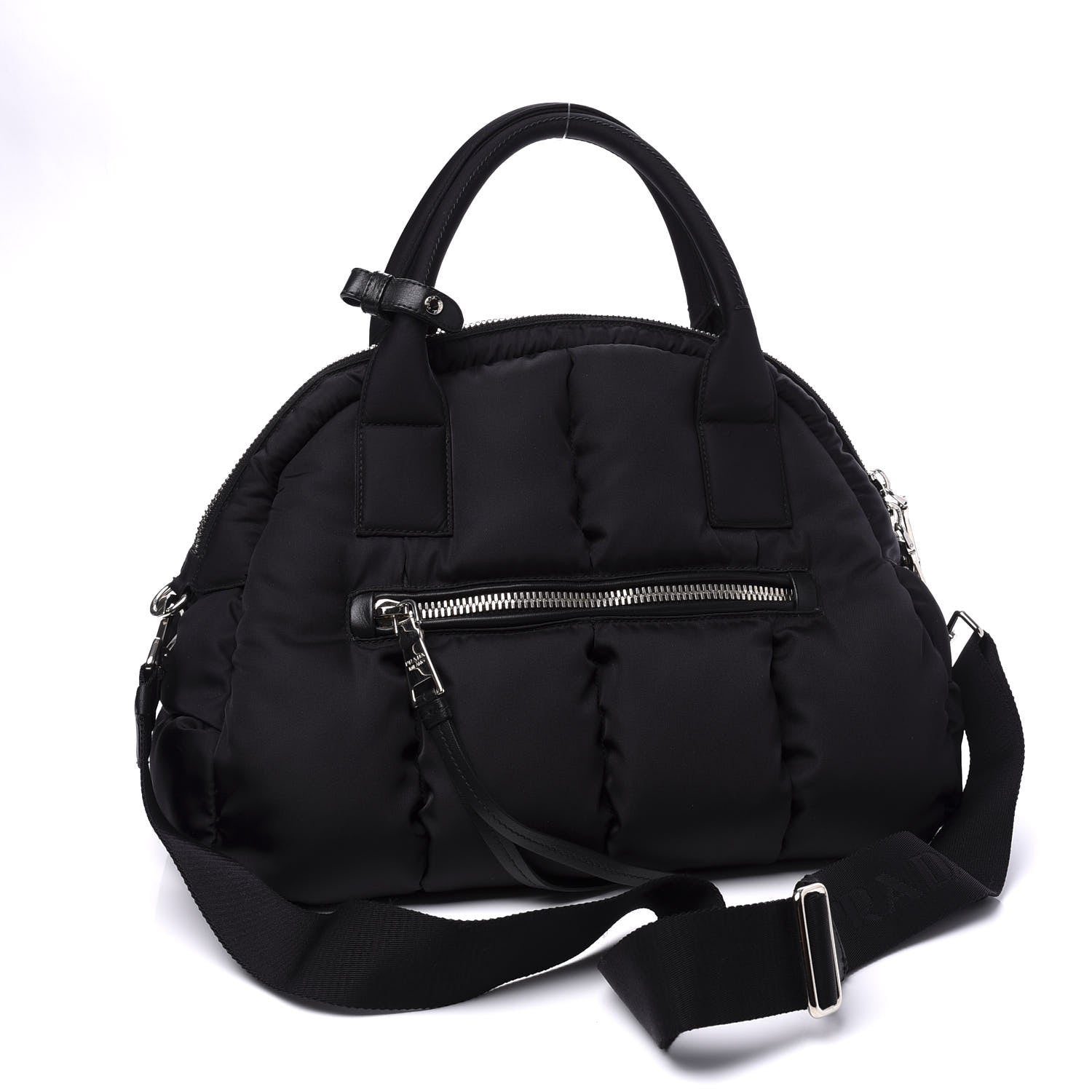 Prada Tessuto Nylon Bomber Bag Black 2 of 10