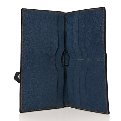 Hermes Buffle Dimitri Long Wallet Bleu Thalassa 5 of 12