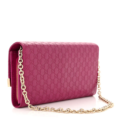 Gucci Soft Microguccissima Dice Chain Wallet Bright Bouganville 2 of 8