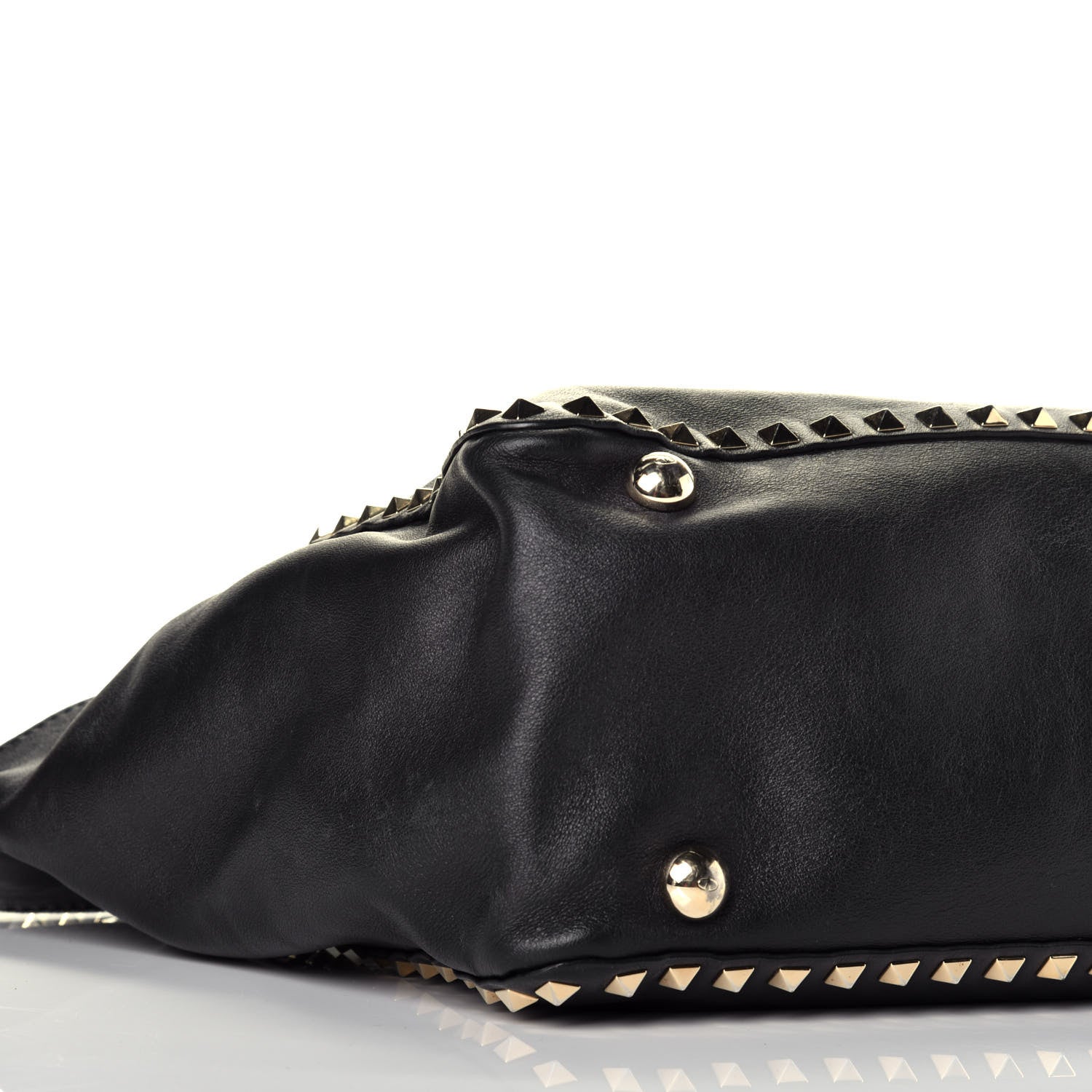 Valentino Garavani Vitello Medium Rockstud Tote Black 8 of 10