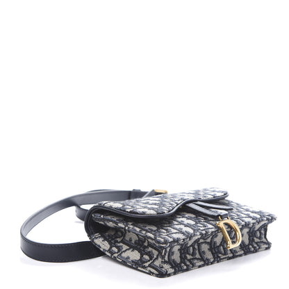 Christian Dior Oblique Saddle Belt Bag Blue 4 of 10
