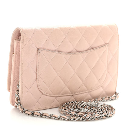 Chanel Caviar Quilted Wallet On Chain WOC Light Pink 3 of 11