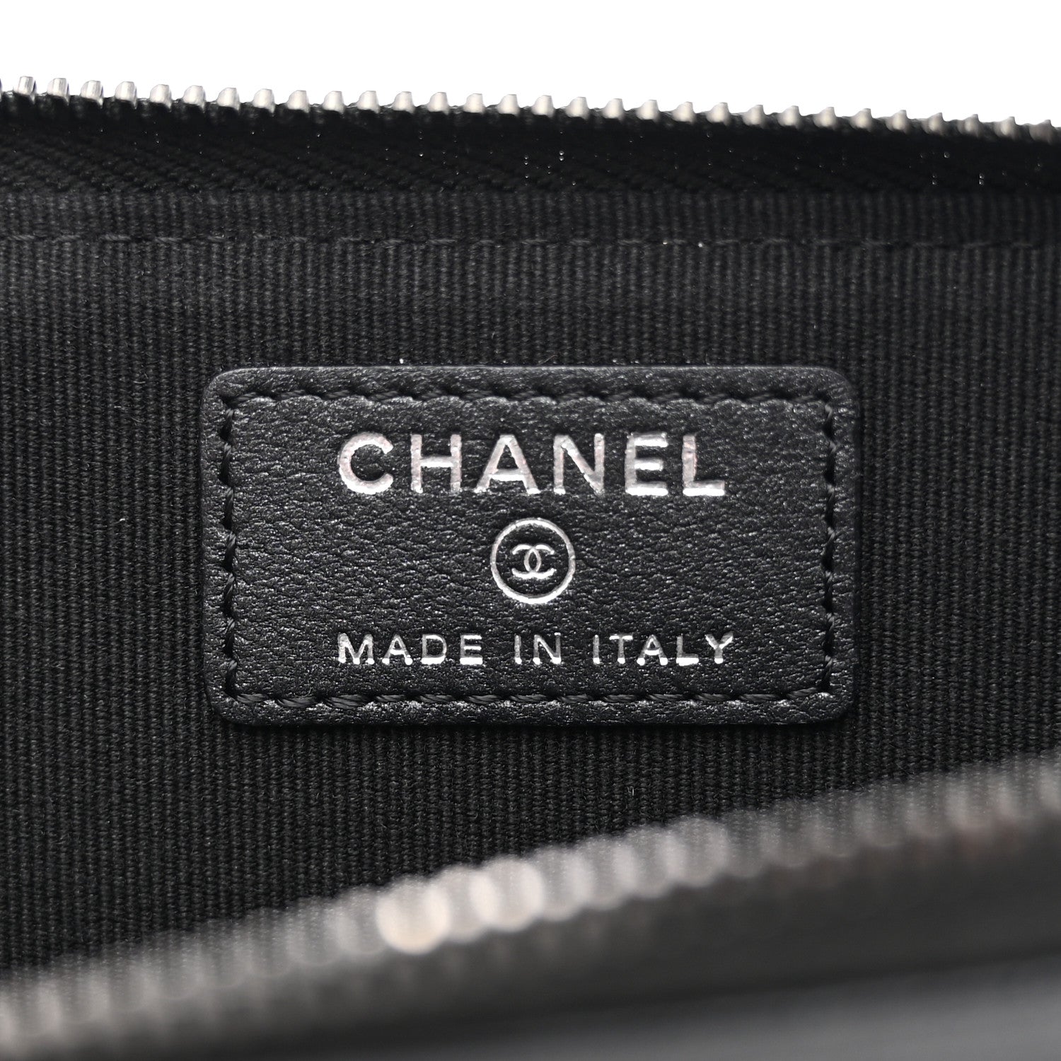 Chanel Pearly Lambskin Quilted Zip Card Holder So Black 6 of 8