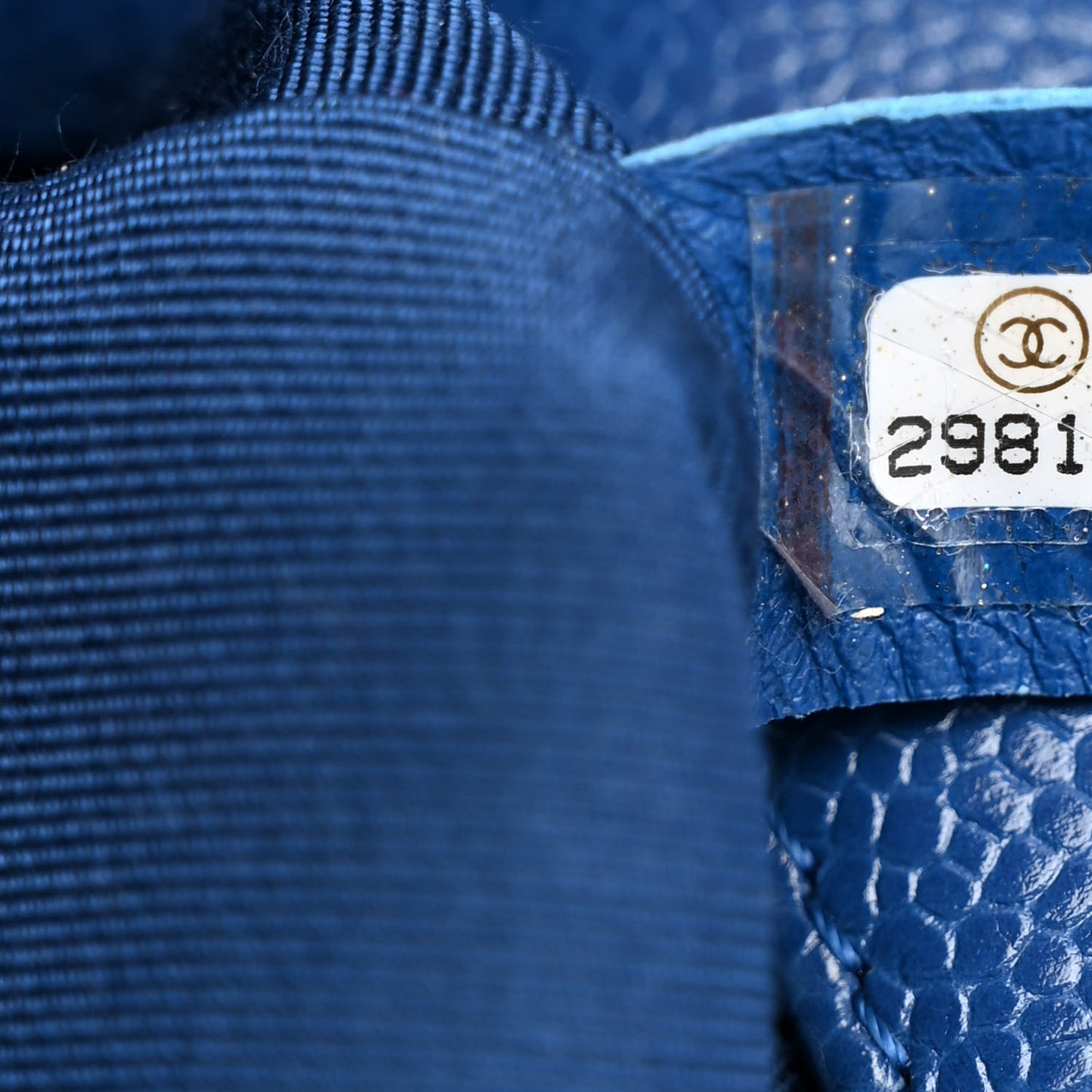 Caviar Quilted Incognito Mini Square Flap Dark Blue