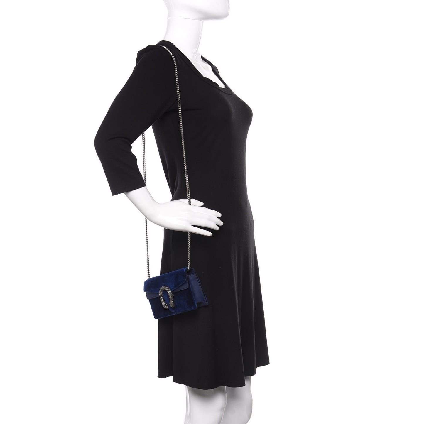 Velvet Super Mini Dionysus Shoulder Bag Cobalt