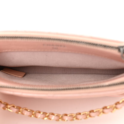Chanel Iridescent Lambskin Calfskin Quilted Small Gabrielle Clutch With Chain Light Pink 5 of 15