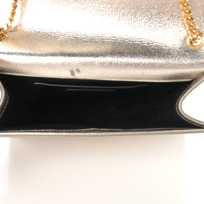 Saint Laurent Metallic Calfskin Medium Classic Monogram Kate Satchel Pale Gold 5 of 11