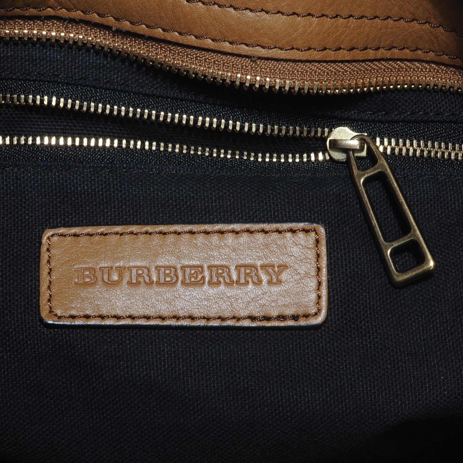 Burberry Vintage Leather House Check Medium Ashwood Hobo 6 of 8