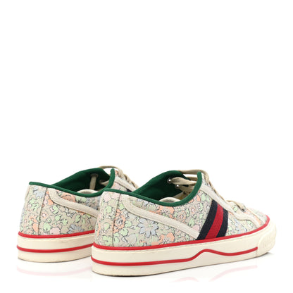 Gucci X LIBERTY OF LONDON Canvas Web Tracy Print Womens 1977 Tennis Sneakers 38.5 Mint Peach Mystic White 4 of 7