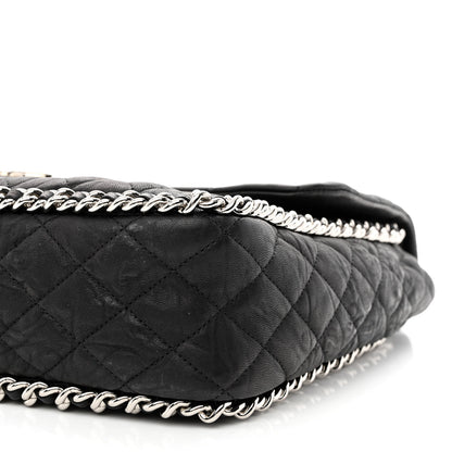 Chanel Washed Lambskin Quilted Maxi Chain Around Flap Black 10 of 11