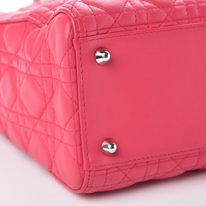 Christian Dior Lambskin Cannage Large Lady Dior Fuchsia 10 of 11