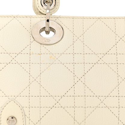 Christian Dior Calfskin Cannage Stitched Small East West Lady Dior White 12 of 15