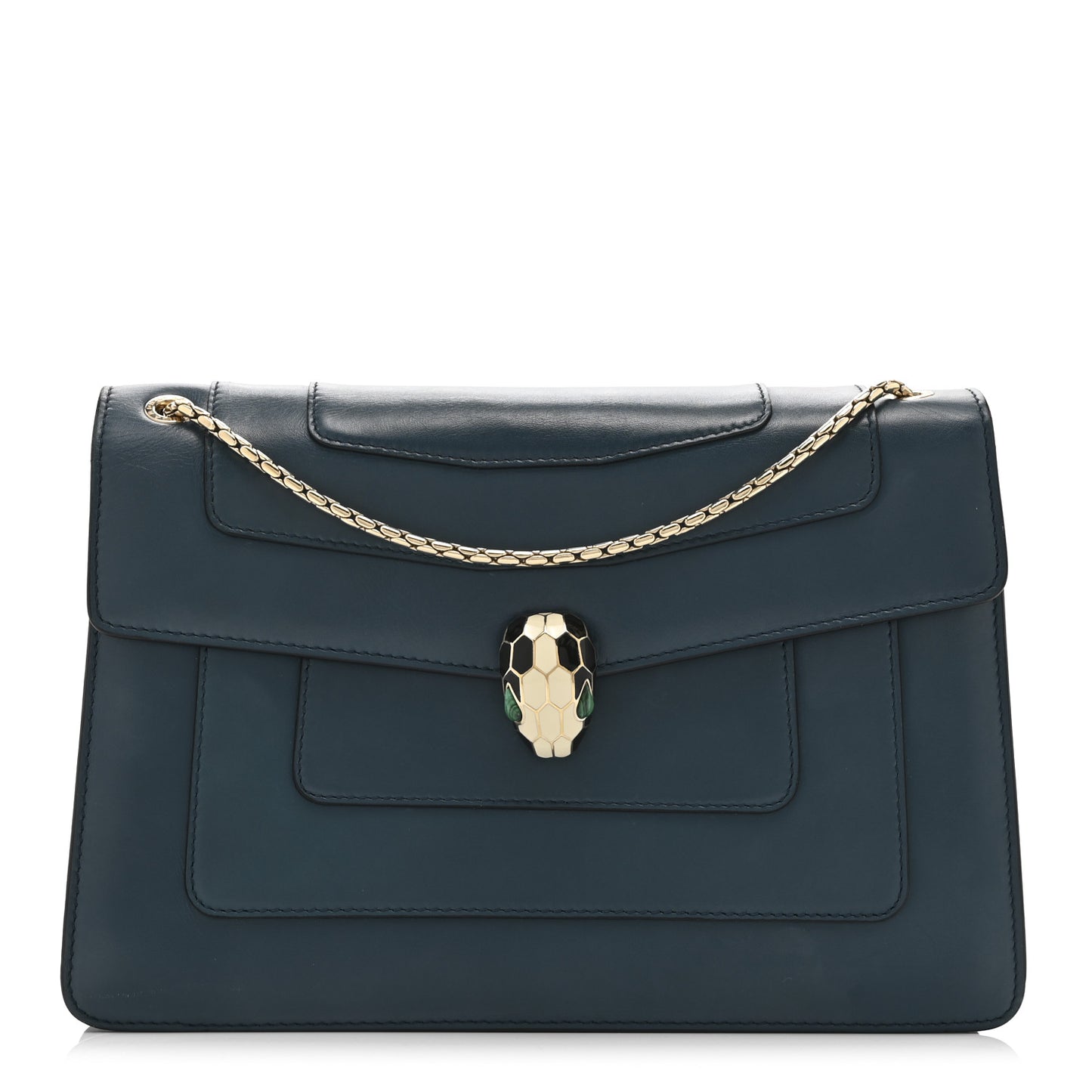 Calfskin Serpenti Forever Shoulder Bag Emerald Green