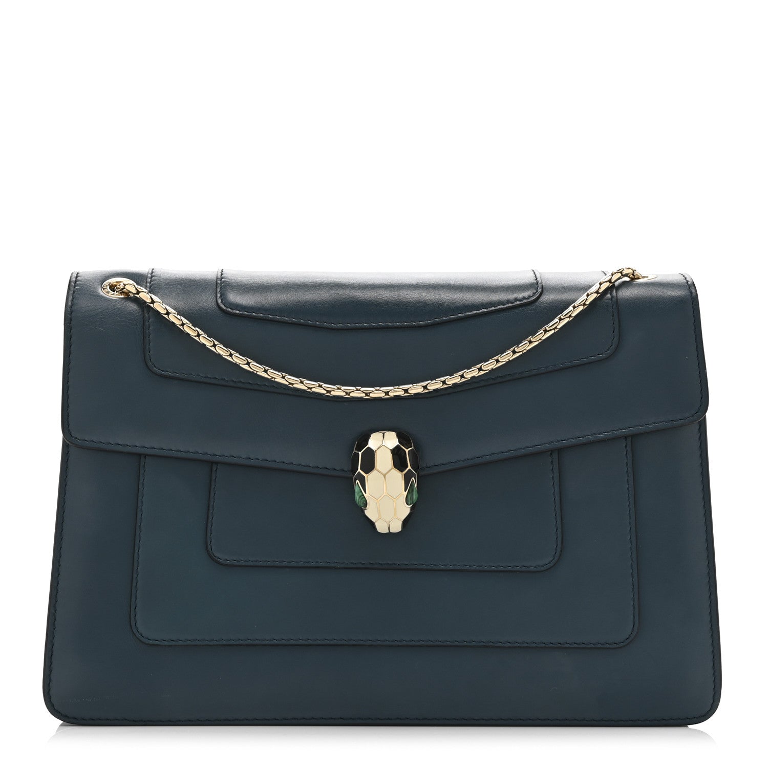Bulgari Calfskin Serpenti Forever Shoulder Bag Emerald Green 1 of 11
