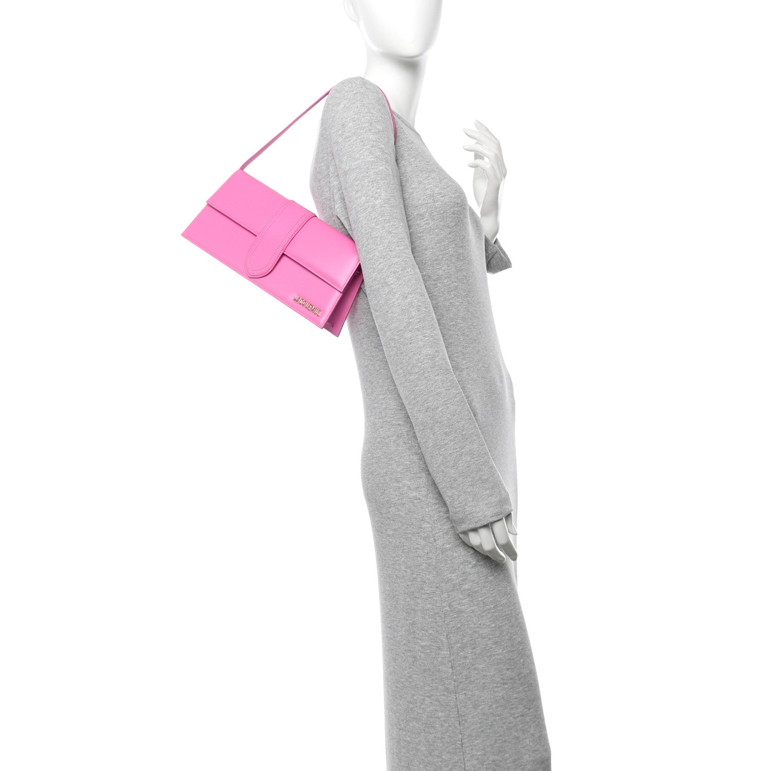 Jacquemus Smooth Calfskin Le Bambino Long Flap Pink 2 of 11