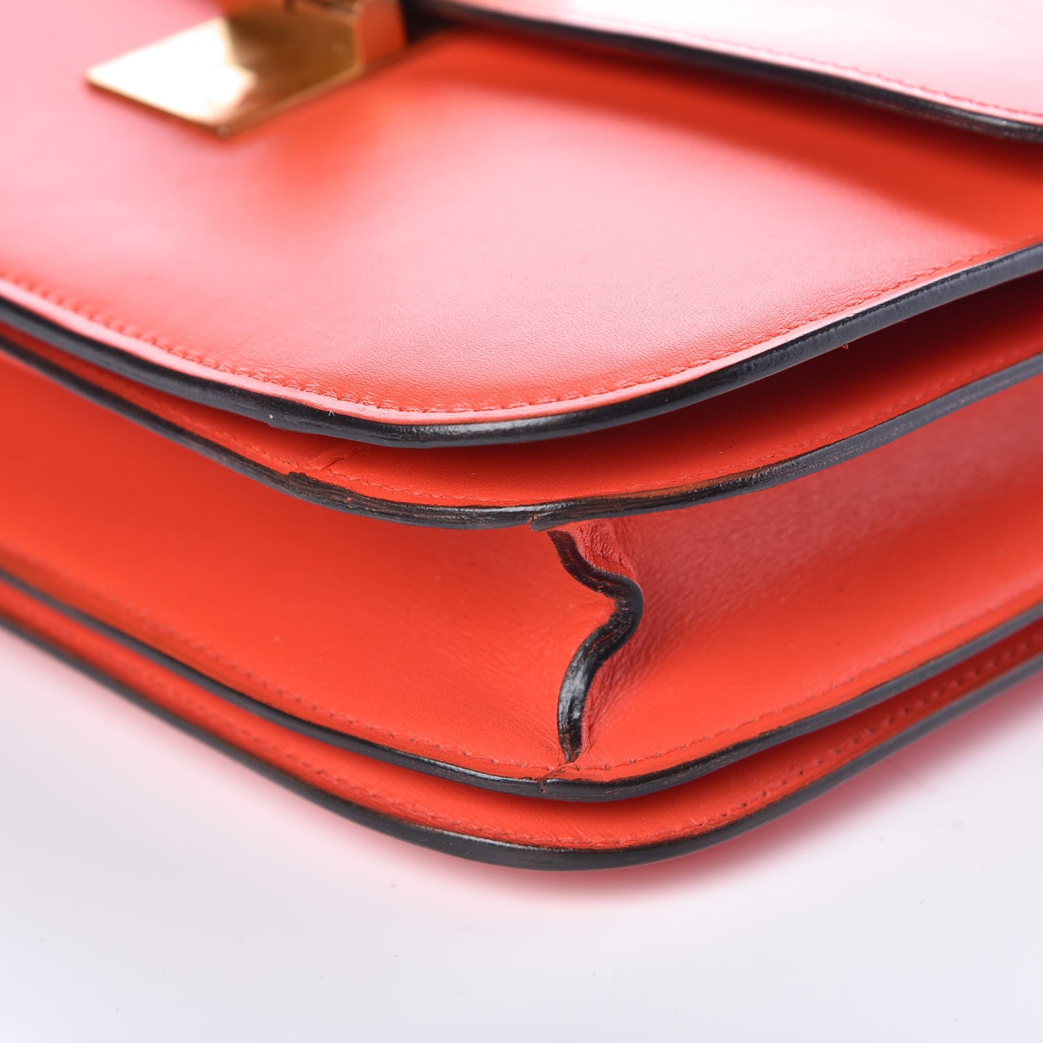 Celine Box Calfskin Medium Classic Box Flap Bag Poppy 9 of 14