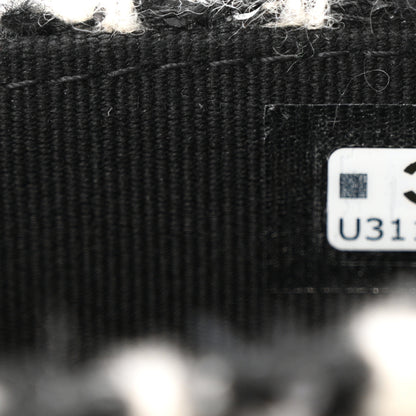 Chanel Tweed Houndstooth Quilted Mini Accordion Clutch With Chain White Black 7 of 11