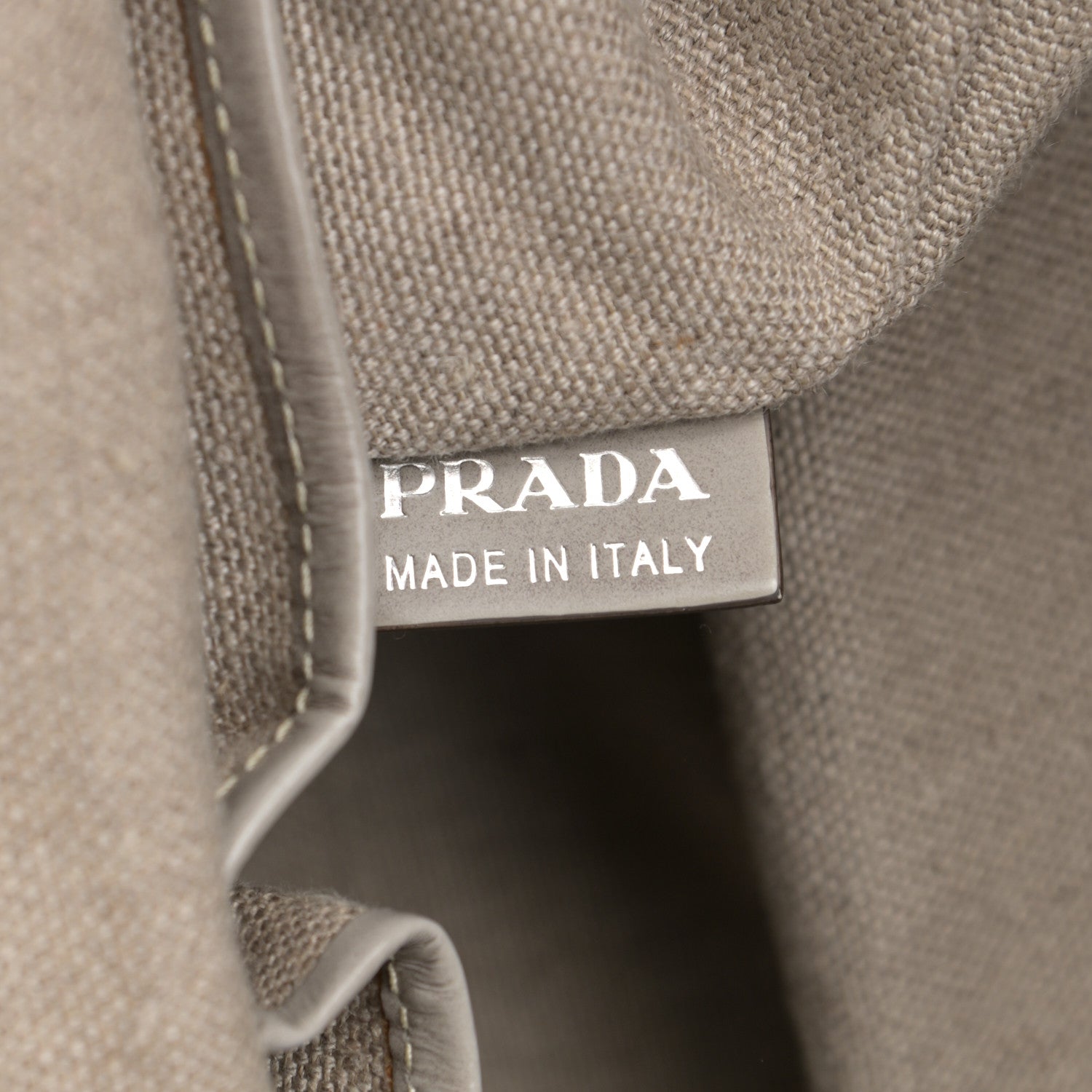 Prada Canvas Mistolino Frame Bag Naturale 7 of 22