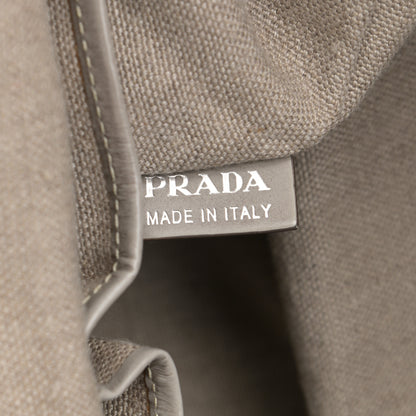 Prada Canvas Mistolino Frame Bag Naturale 7 of 22