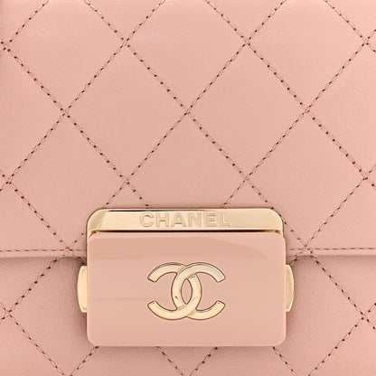 Chanel Sheepskin Quilted Mini Beauty Lock Flap Pink 7 of 9
