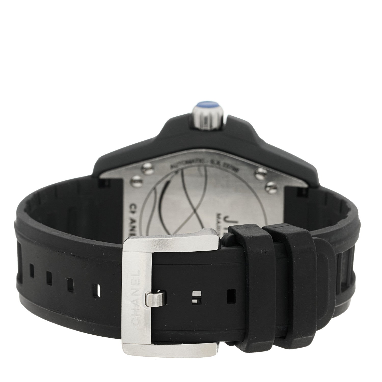 Chanel Stainless Steel Ceramic Rubber 38mm J12 Marine Automatic Watch Black 3 of 4