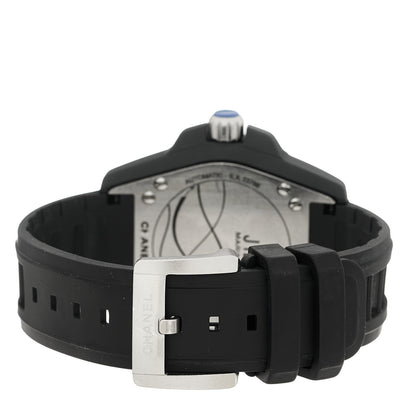 Chanel Stainless Steel Ceramic Rubber 38mm J12 Marine Automatic Watch Black 3 of 4