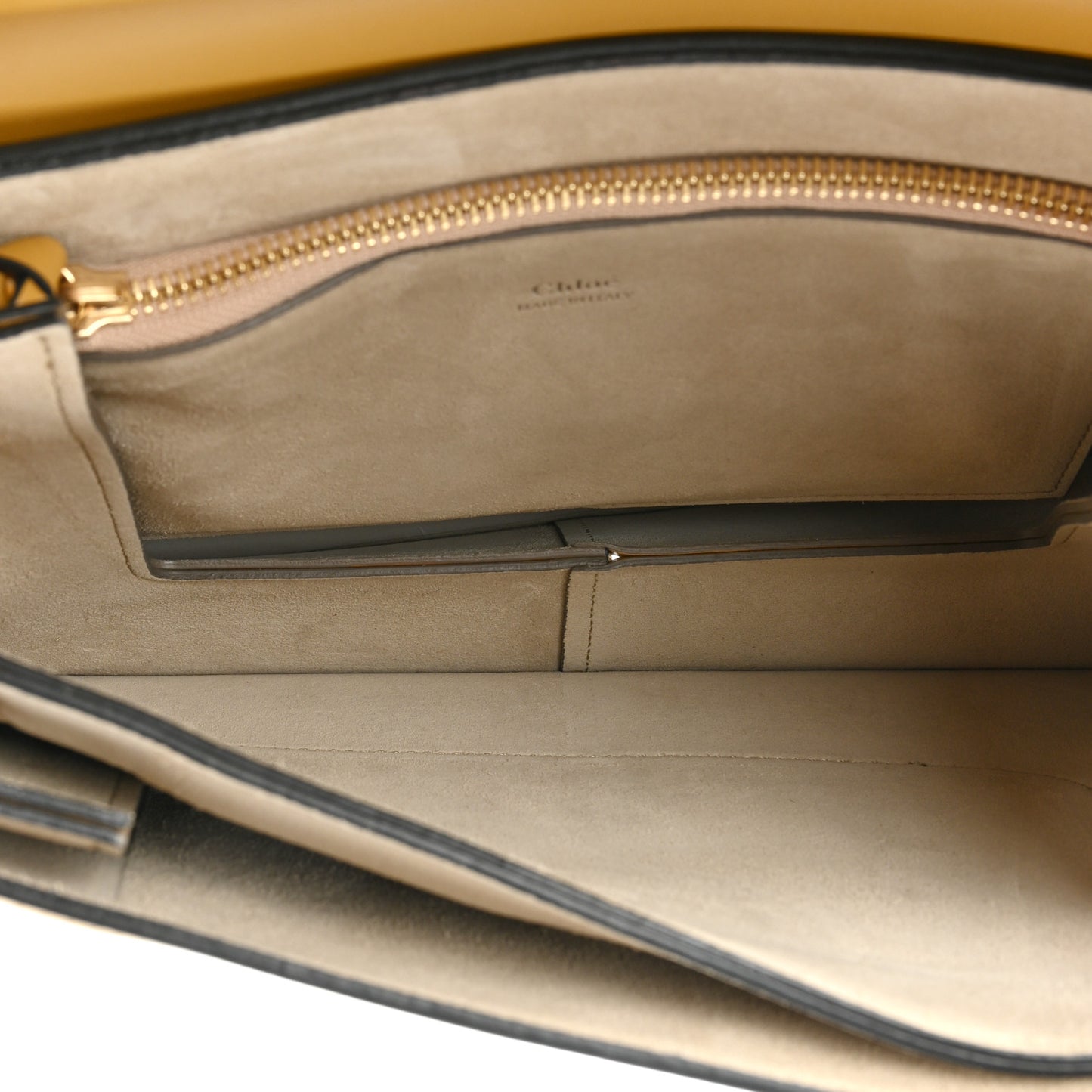 Suede Calfskin Medium Faye Shoulder Bag Dusty Yellow