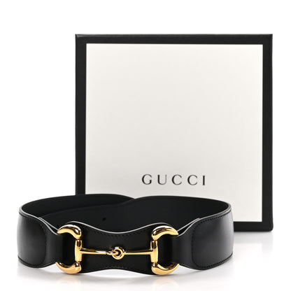 Gucci Efesto Leather Horsebit 25mm Belt 65/26 Black 6 of 6