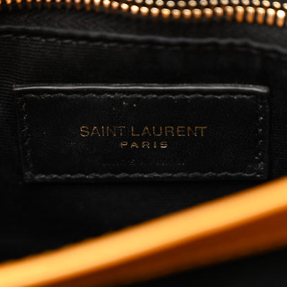 Saint Laurent Calfskin Y Quilted Monogram Toy Loulou Crossbody Bag Cheddar 7 of 12