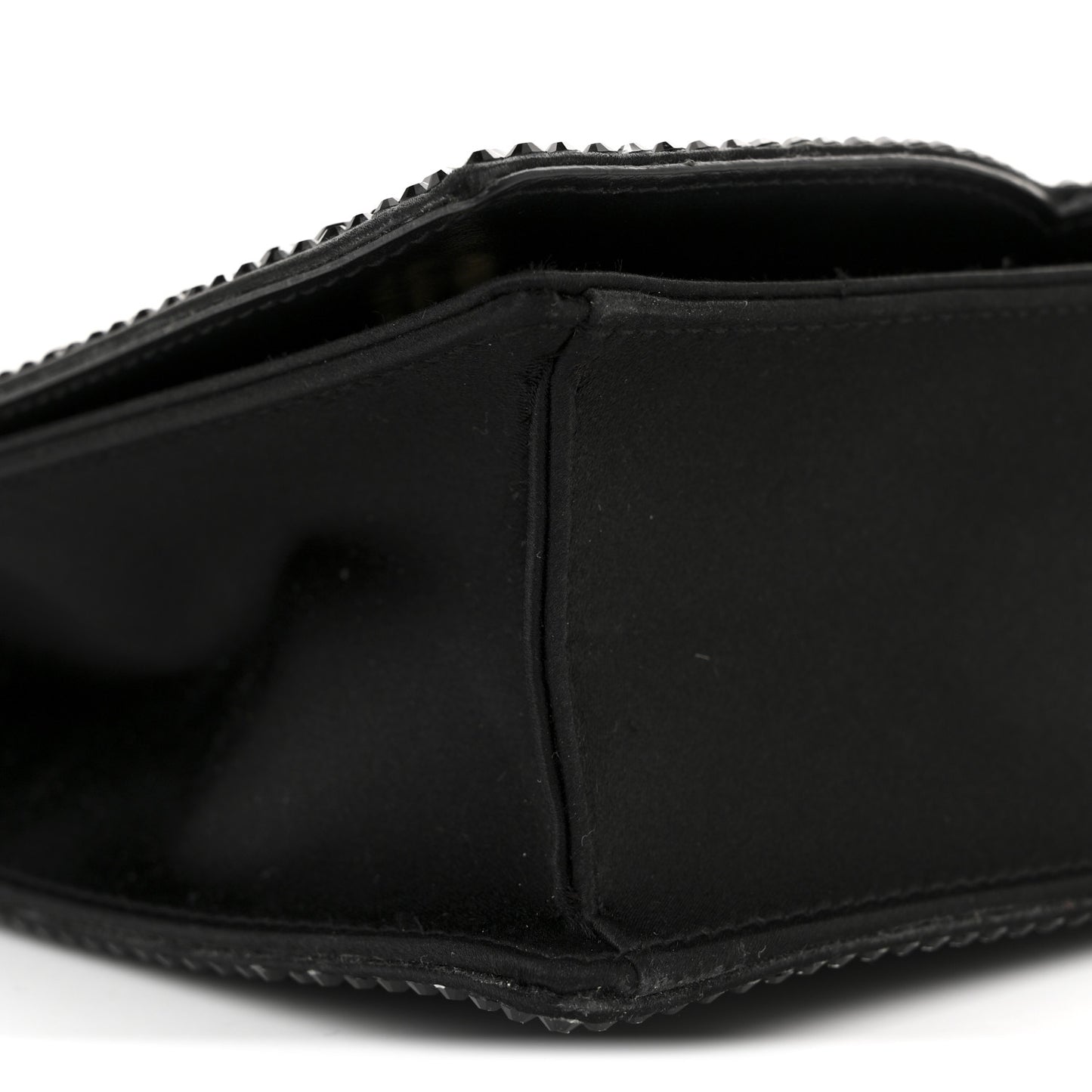 Satin Crystal DG Logo Flap Crossbody Bag Black