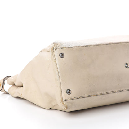 Fendi Goatskin Zucca Large Peekaboo Iconic Satchel Latte Tobacco Moro 7 of 8