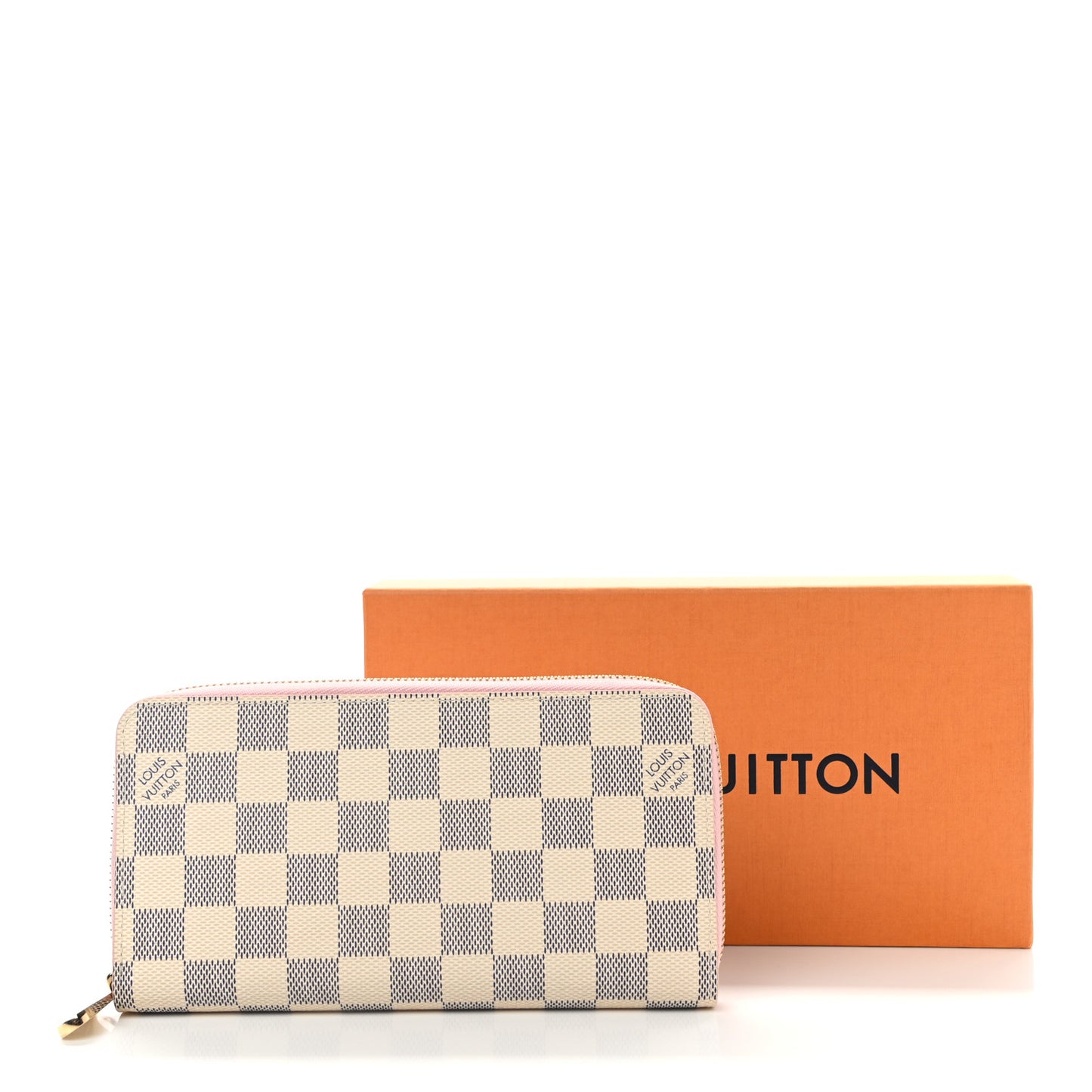 Damier Azur Zippy Wallet Rose Ballerine