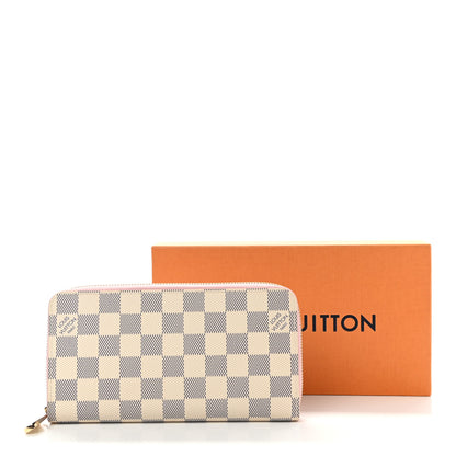 Louis Vuitton Damier Azur Zippy Wallet Rose Ballerine 8 of 8