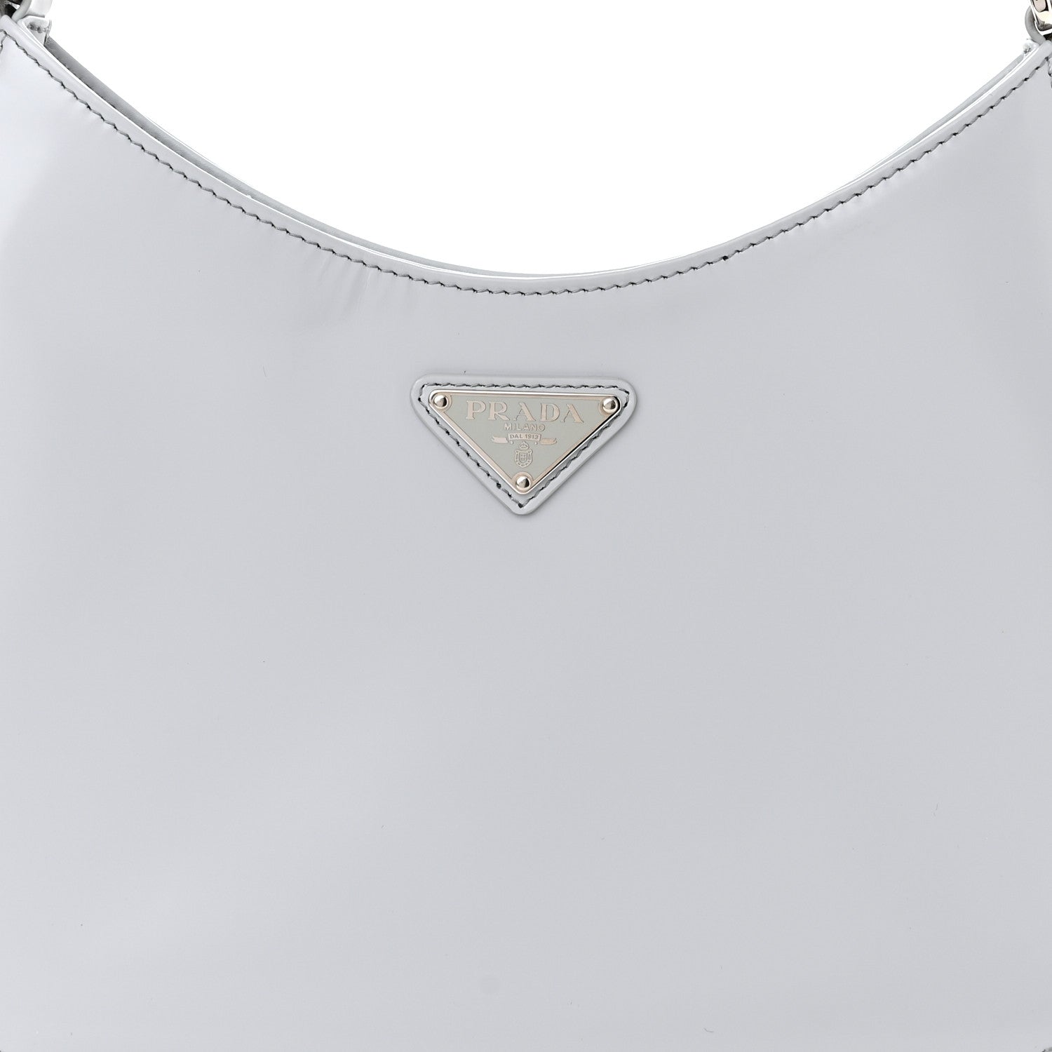 Prada Spazzolato Cleo Adjustable Strap Shoulder Bag Fiordaliso 9 of 11