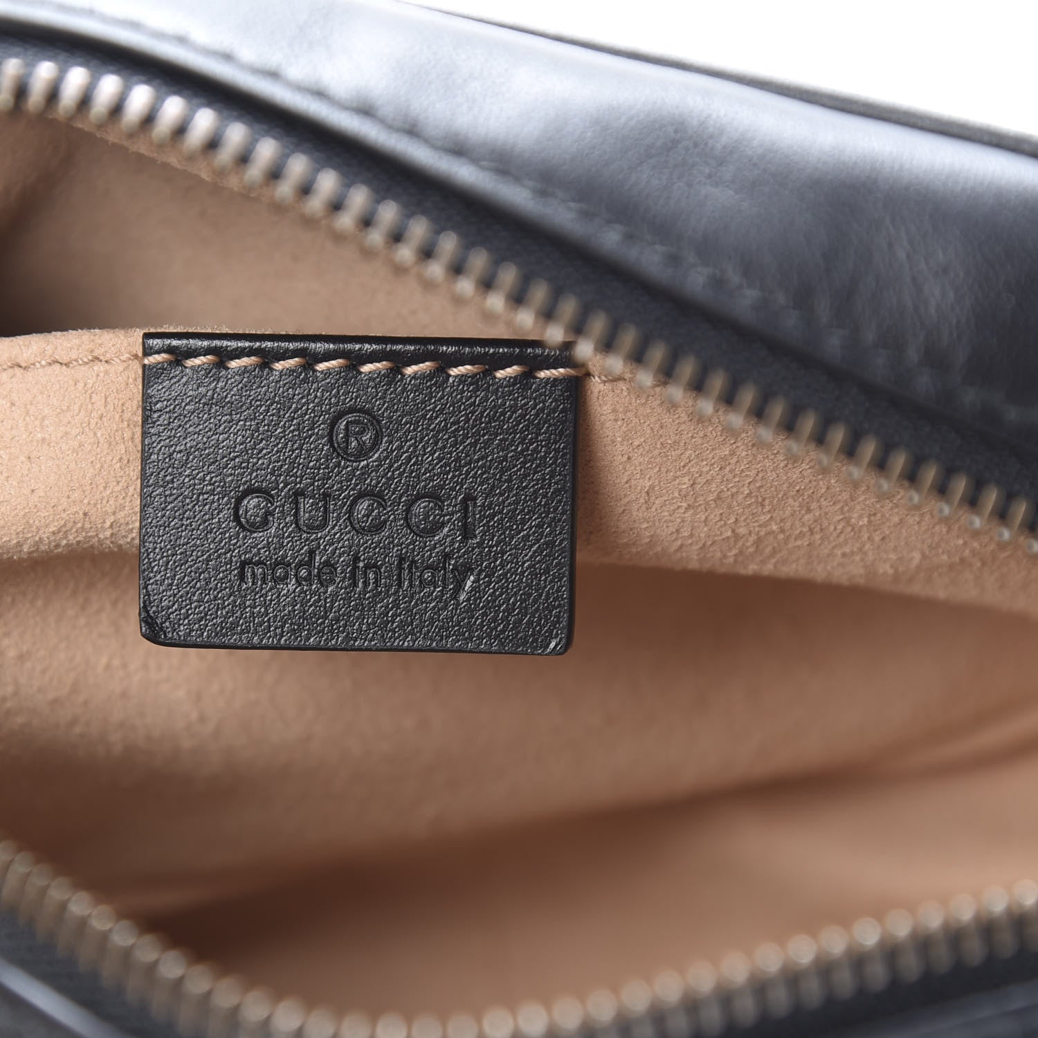 Gucci Calfskin Matelasse Mini GG Marmont Chain Shoulder Bag Black 6 of 11