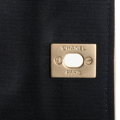 Chanel Lambskin Small Chevron Single Flap Black Beige 8 of 9