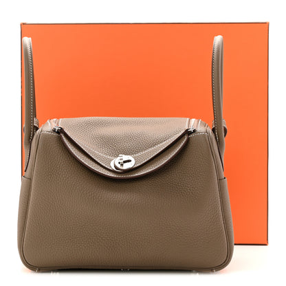 Hermes Taurillon Clemence Lindy 26 Etoupe 11 of 11